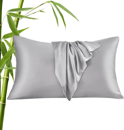 Pillow Cases Standard Size Set of 2, Rayon Derived from Bamboo 600 Thread Count Cooling Pillow Cases for Hot Sleepers, Soft Silky Breathable Envelope Pillowcases,20x26 Inches