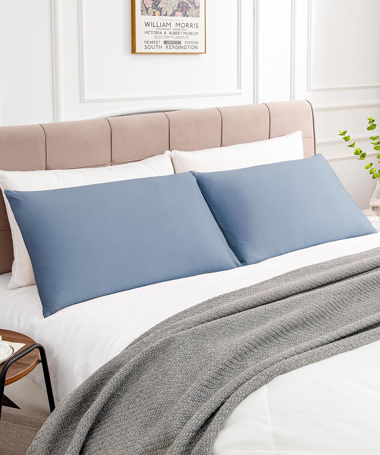 Warmstar 100% Organic Cotton Pillowcases Set Of 2 - Queen Size Satin Weave, Khaki