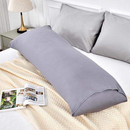 Cotton Body Pillow Cover 1 Pack, 600 Thread Count Body Pillow case 20"x54", Long Body Pillow Case Cover Soft Breathable with Envelope Closure